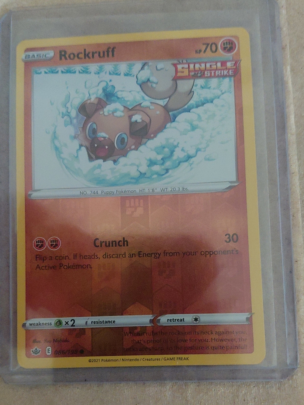 Rockruff Trading Card - Brown